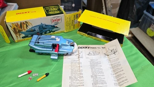 Vintage Dinky Toys 104 Spectrum Pursuit Vehicle SPV Boxed 1960's Captain Scarlet