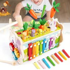 Hammerspiel Holzspielzeug Kinderspielzeug 8 IN 1 Montessori-Spielzeug ab 1 Jahr