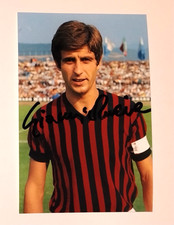 AUTOGRAFO GIANNI RIVERA FOTO MAGLIA AC MILAN CALCIO SERIE A PALLONE D'ORO 1969