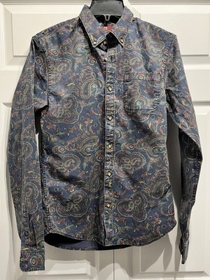 SCOTCH & SODA Amsterdam Made with Love Paisley Button Up SHIRT Sz Men S