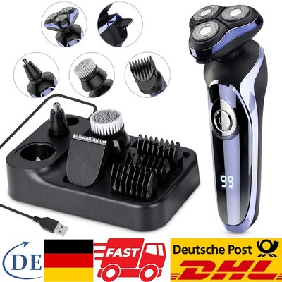 5 in 1 Rasierer Herren Elektrisch LED Display 4D Rasierapparat Elektrorasierer