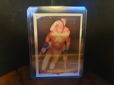 Originale 1985 seltene Hulk Hogan-Sportkarte  Piggyback!  (Kartnr 39) Super Zust