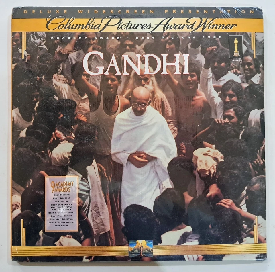 Ганди (лазерный диск) запечатанный (1982) 2 (12») диски широкоэкранный ~ W/дополнения и Бесплатная доставка - Изображение 2 из 4