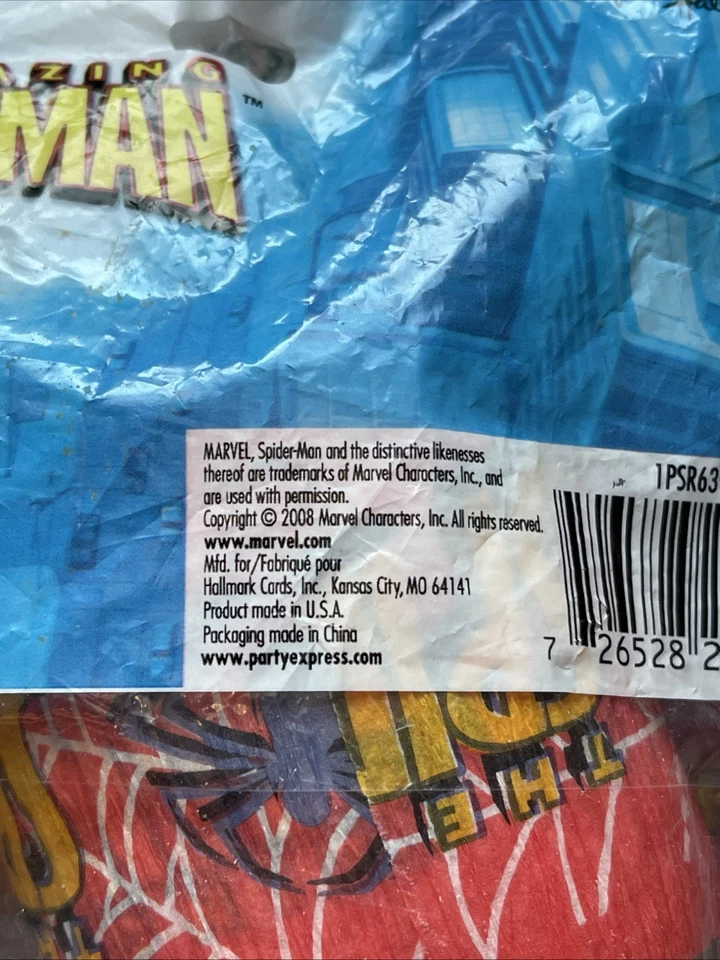Spiderman Party Streamer - 2008 Party Express de Hallmark Deadstock  Foto 3 de 4