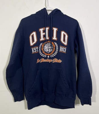 Point Sportswear Heavy Blend Ohio The Buckeye State Navy Blue Hoodie Unisex S