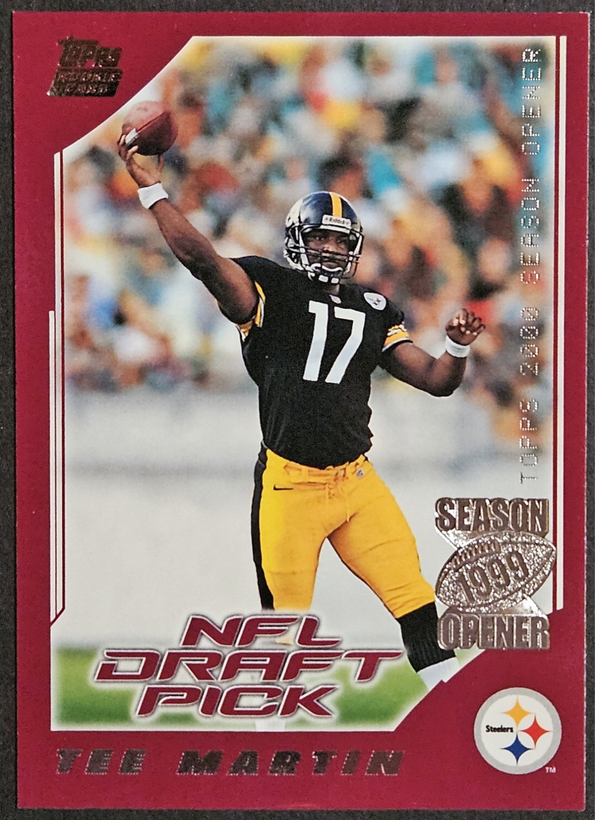 2000 Topps Season Opener 202 Tee Martin Rookie RC Volunteers Pittsburgh Steelers