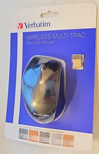 Verbatim Wireless Multi-Trac Blue LED Optical Mouse - Black - 97992