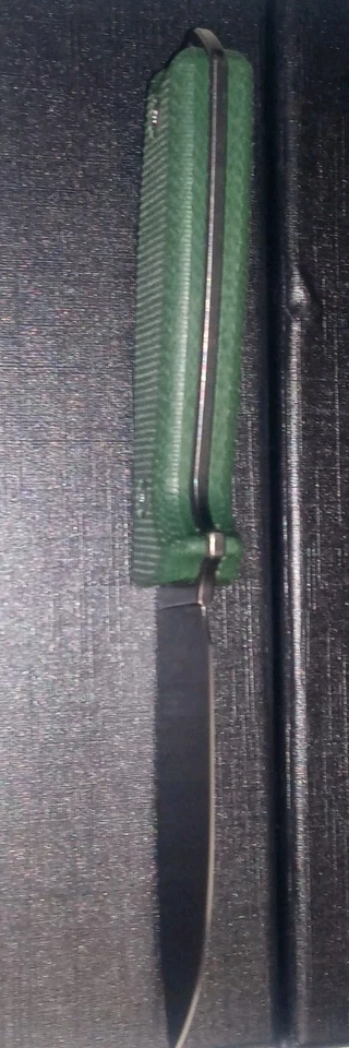 Jeabrother Fixed Blade 14c28n Carbon Steel With Sheath Micarta Scales - Image 3 of 4