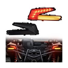 SAUTVS LED Tail Lights Rear Lamps Assembly with Yellow Turn Signal Light for ...