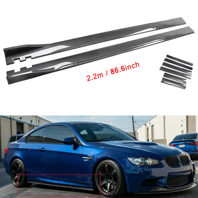 86.6inch Carbon Fiber Look Side Skirt Rocker Panel Splitter For F30 F80 M3 E90