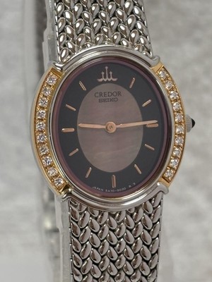 Schöne Seiko Credor K18PG Quartz 5A70-3000 funktionierende Artikel Credor,11950