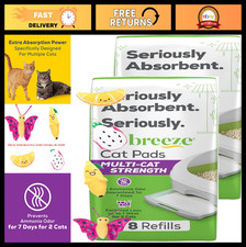 Multi-Cat Cat Pads Refill Pack 2 8 Count Catnip Toy - Tidy Cat Breeze Compat