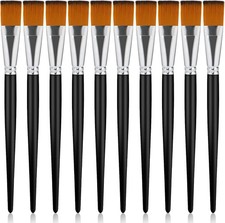 "10 Pcs Flat Paint Brushes 1 Inch Acrylic Paint Brush Artist Craft 10pcs "