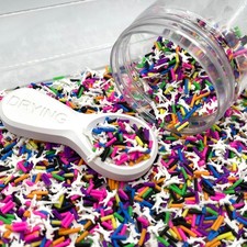 FAKE Rainbow Unicorn, Animal Polymer Clay Sprinkle Mix NOT EDIBLE D4-10