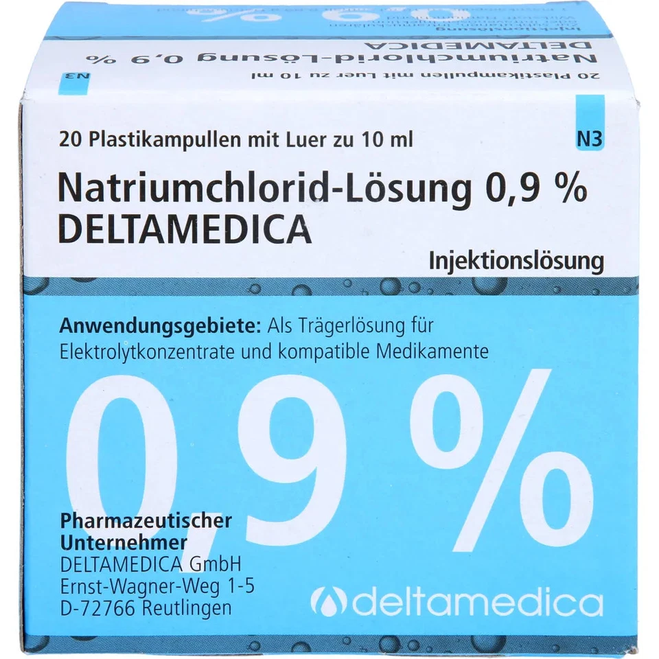 DELTAMEDICA GMBH Natriumchlorid-lösung 0,9% Deltamedica Luer Pl. 20X10ml - 17393067