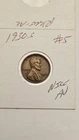 wheat penny 1930S HIGH GRADE LINCOLN CENT 1930-S AU DETAILS LOT #5