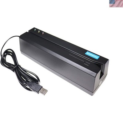 Versatile USB Card Reader Writer - 3-Track Mag Swipe for Enhanced Efficiency