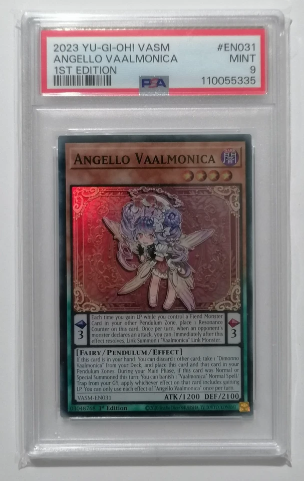 Yugioh 2023 VASM EN031 Angello Vaalmonica 1st Edition Super Rare PSA 9 - Mint - Image 3 of 4