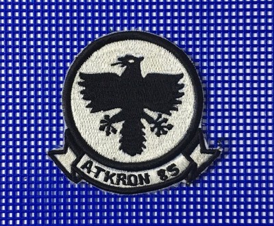 Vintage US Navy ATKRON 85 Black Falcon Attack Squadron Patch USN