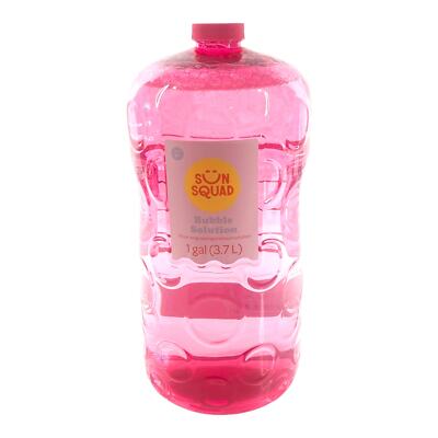 Pink Bubble Solution 1 Gallon 128oz Sun Squad For Bubble