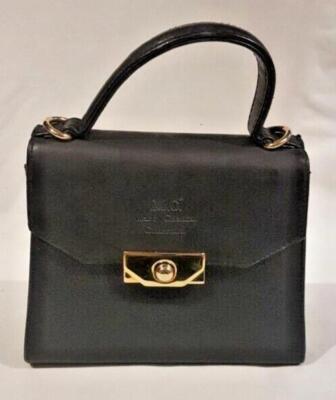 👜 Vintage: MARC CHANTAL Leder-Handtasche, 1980er – schwarz