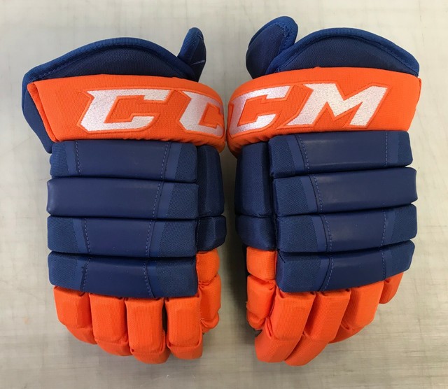 CCM HG97 XP Pro Stock Hockey Gloves Royal Blue Oilers 4151 eBay