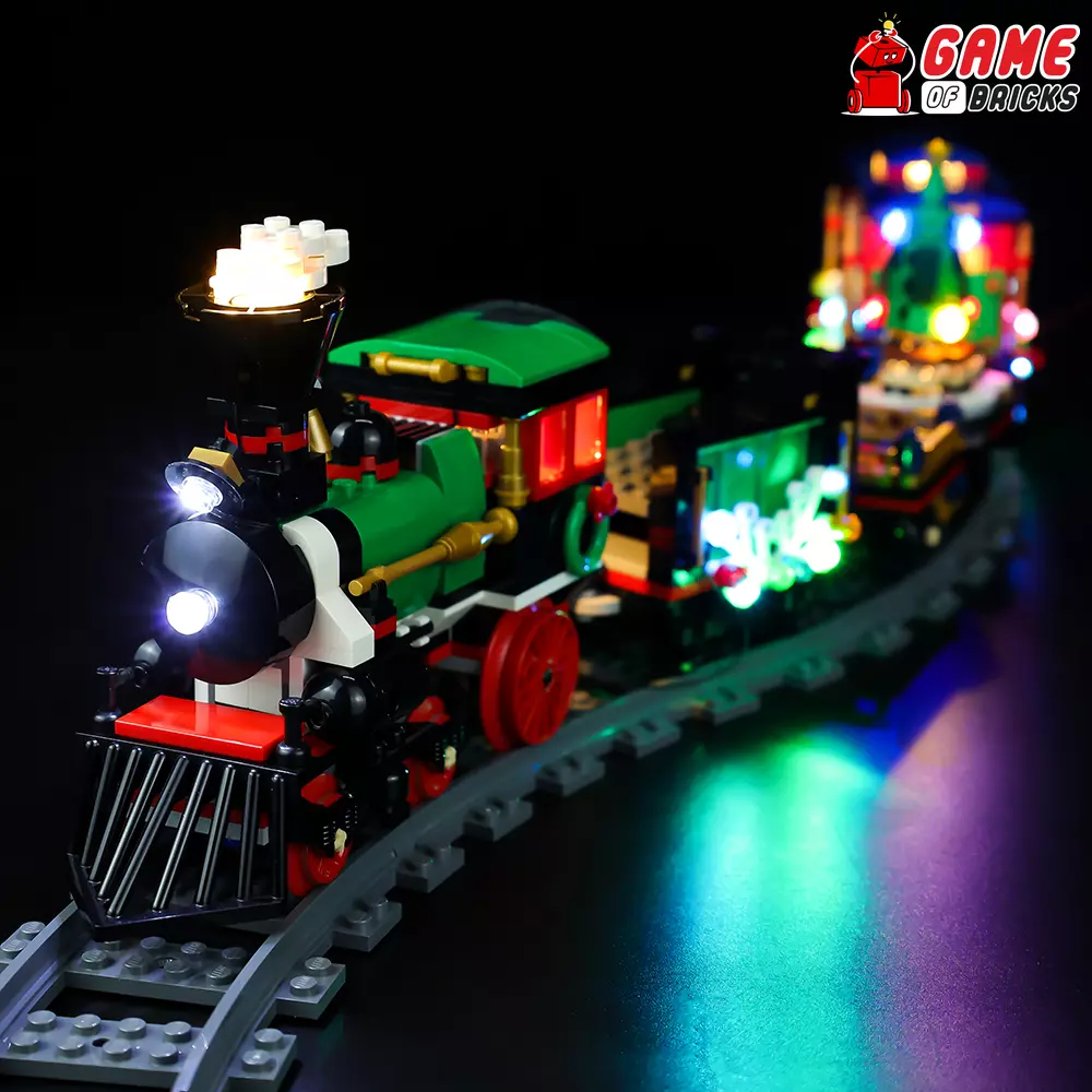 LED Light Kit for Winter Holiday Train Compatible with LEGO