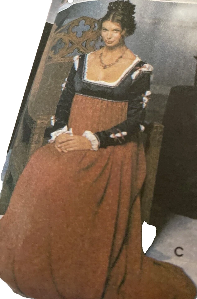 Simplicity Pattern 9531 Renaissance Costume Blouse Dress Gauntlet Size 6-12 Uncu - Image 4 of 4