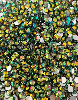 Grey AB Rhinestone, Flatback NonHotfix, Sparkly Diy, Faceted Rhinestones,