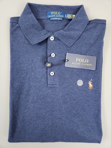 Polo Ralph Lauren Classic Fit Soft Touch Spring Navy Polo Shirt Men's Large