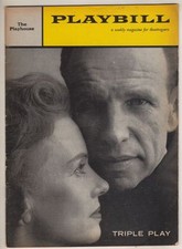 Hume Cronyn & Jessica Tandy  "Triple Play"  Playbill  1959  Sean O'Casey