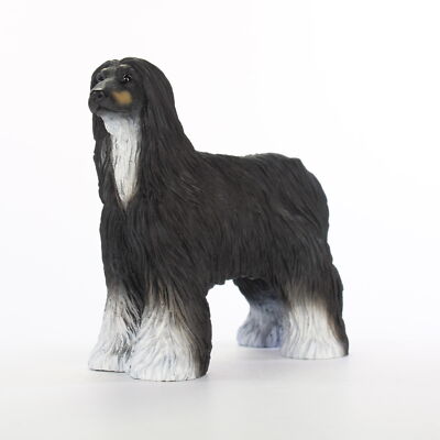 Afghan Hound Figurine Hand Painted Collectible Statue Black