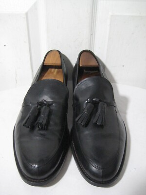Lorenzo Banfi Black Leather Tassel Loafers Shoes Men display picture 3