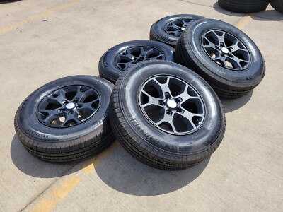 17'' Jeep Wrangler Rubicon OEM Black 9218 wheels rims Gladiator 2022 2023 NEW