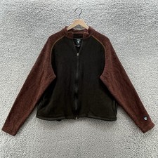 Kuhl Jacket Womens XL Brown Alfpaca Fleece Knit Outdoor Full Zip Sweater Coat