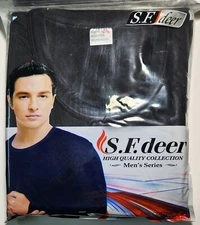 S.F. deer Men's Ultra-Soft  Lined Thermal Top & Bottom Underwear Set Size 2XL