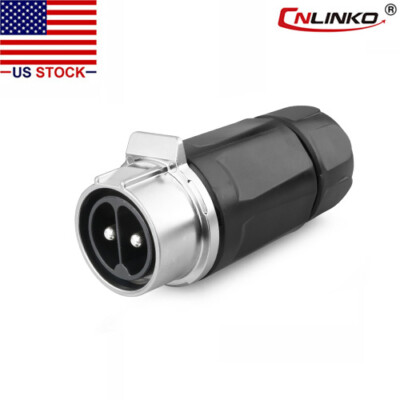 #ad #ad CNLINKO 2 Pin 50A Power Connector Male Docking Plug Waterproof IP67 High Amp $24.48