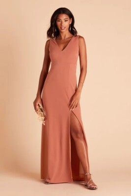 Birdy Grey SHAMIN DRESS CREPE TERRACOTTA Small NEW NWT BRIDESMAID WEDDING |  eBay