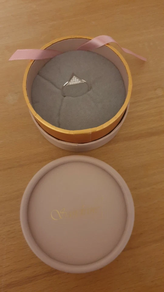 Leaf Ring Gr.54 925 Sterling Silber Dreieckpyramide w.neu Geschenkschachtel