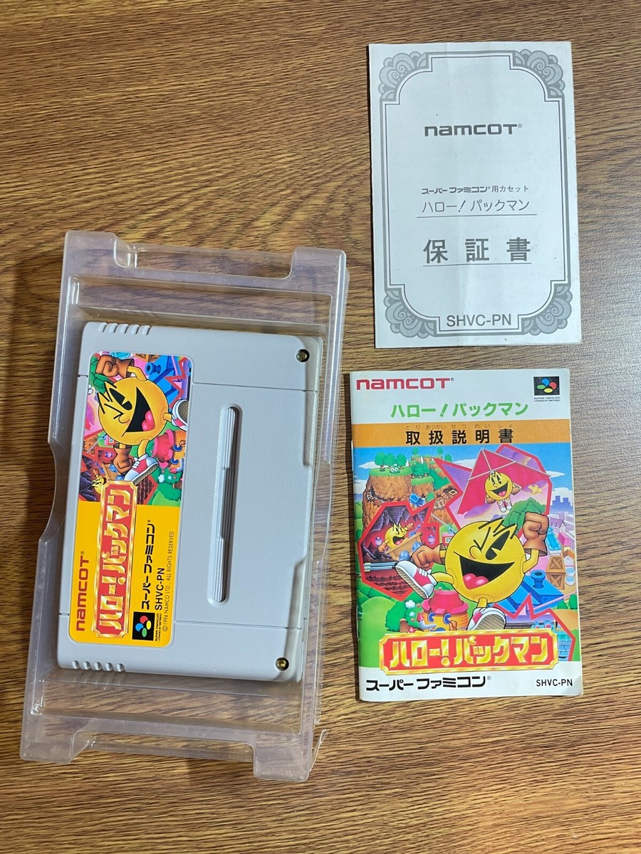 Hello Pacman Pac-Man Boxed Super Famicom SFC SNES Namco Japan NTSC