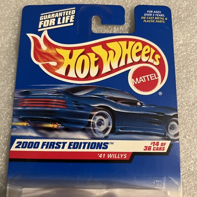 2000 Hot Wheels #74 First Editions '41 Willys Wild Willy Orange