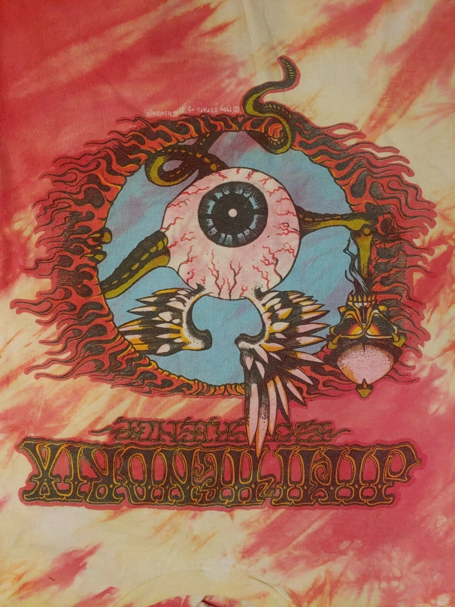 Vintage Jimi Hendrix Experience Tie Dye T Shirt 1989 Flying Eyeball size XL