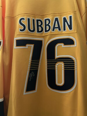PK Subban Autographed Nashville Predators Fanatics Jersey XL