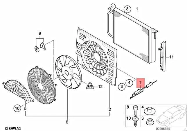 Genuine BMW E38 E39 Radiator Cooling Fan Resistor Repair Kit OEM 