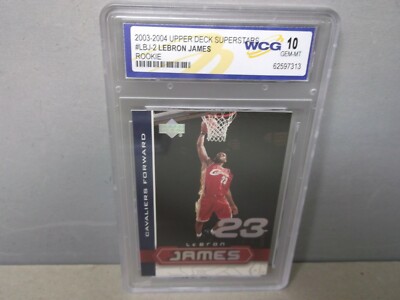 LeBron James Upper Deck 2003-04 Rookie Superstars card #LBJ-2 WCG GRADED 10 MINT