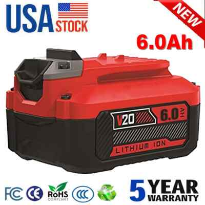 #ad 20V 6.0Ah For Craftsman V20 20 Volt MAX Li ion Battery CMCB205 CMCB204 CMCB202 $24.99