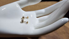 14K Yellow Gold Ball Stud Earrings Hallmarked 14K - .27 Grams