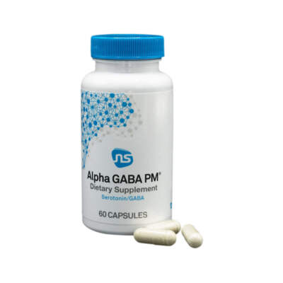 NeuroScience Alpha GABA PM Dietary Supplement Supports Sleep Relaxation 60 Caps