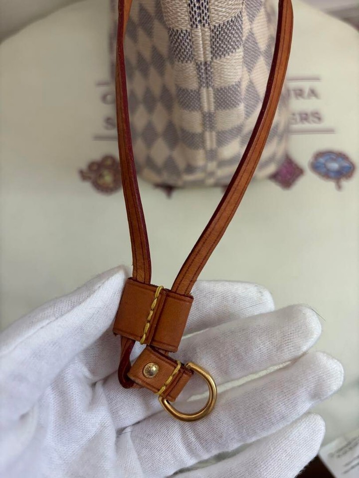 Louis Vuitton Damier Azur Neverfull PM N51110 Tote Bag LV Auth Japan eBay