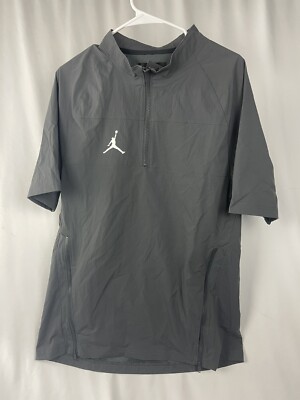 ★★Nike★★ Palaestra Nike Overfit Short Sleeve Charcoal WB Nike Air Jordan Dri-Fit Woven Short Sleeve Jacket Gray